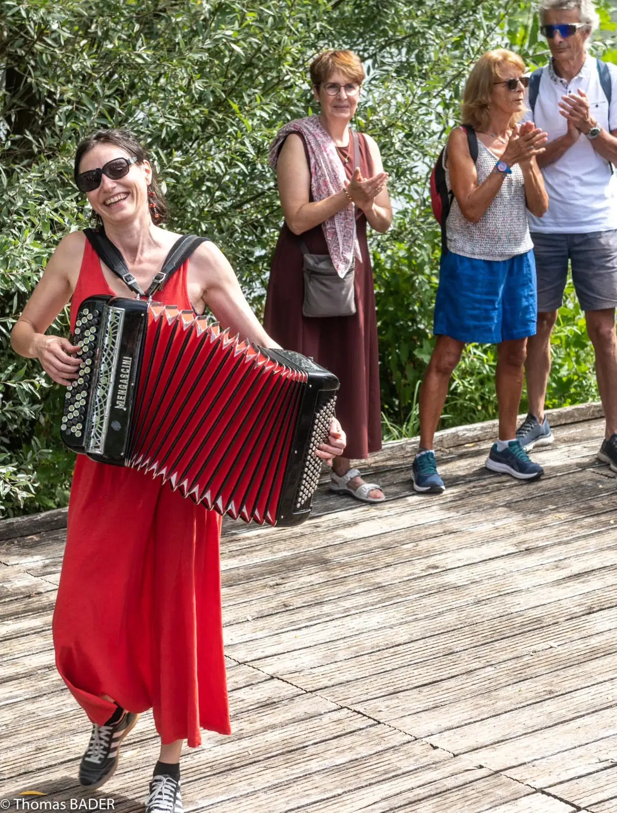 Justine Jérémie et son accordéon